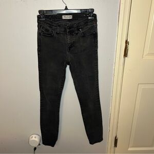Madewell size 27 "skinny skinny" denim black wash jeans